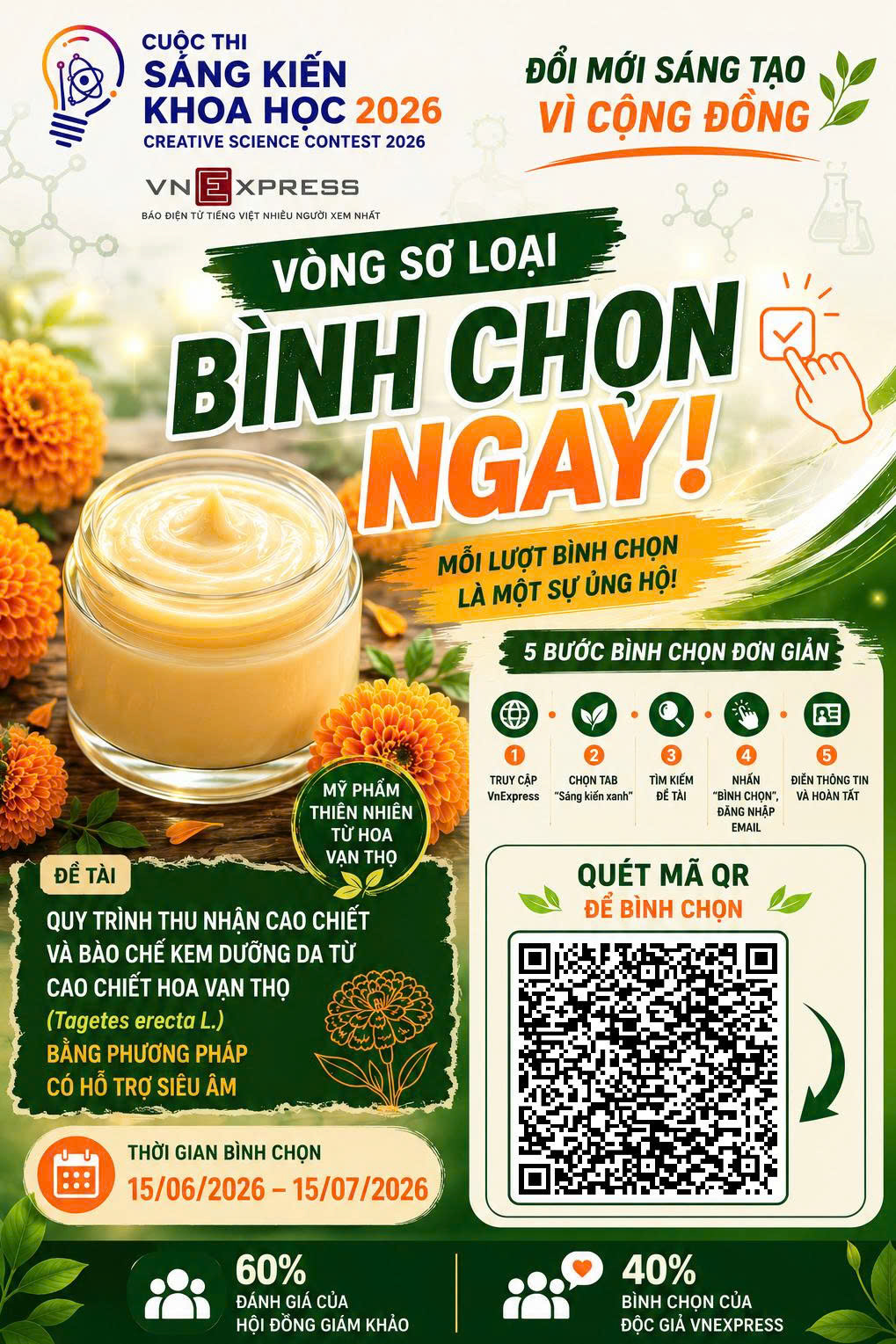 BÌNH CHỌN SIÊU TỐC CHO "SÁNG KIẾN XANH" CỦA TRƯỜNG ĐẠI HỌC CÔNG THƯƠNG TP.HCM