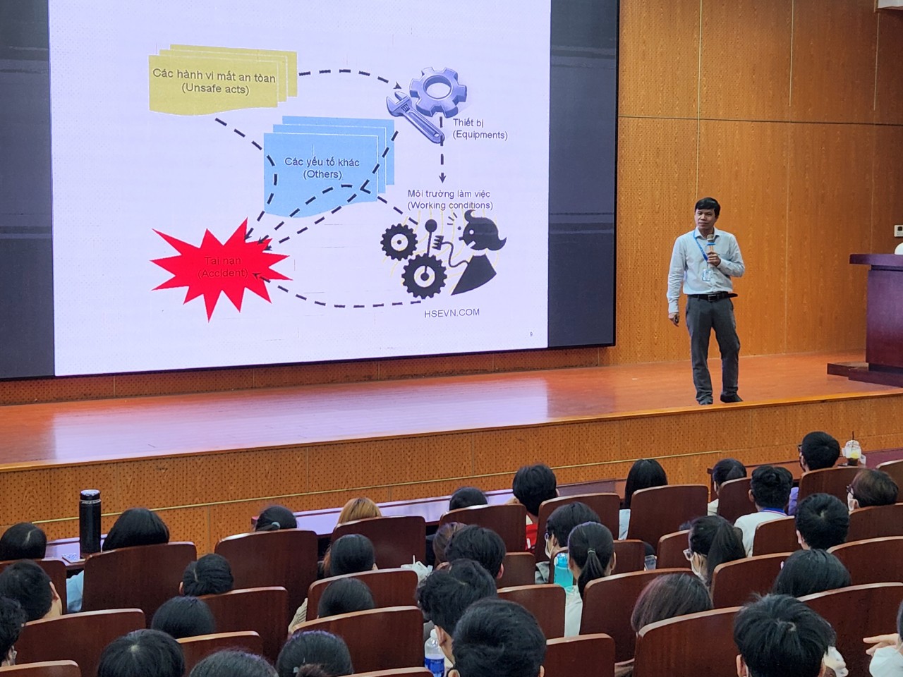 TẬP HUẤN AN TOÀN LAO ĐỘNG CHO SINH VIÊN KHOA CÔNG NGHỆ HÓA HỌC