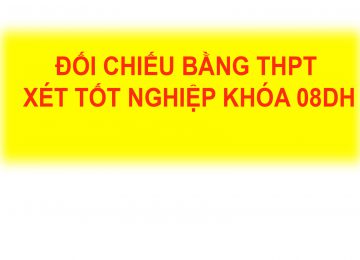 ĐỐI CHIẾU BẰNG THPT XÉT TỐT NGHIỆP